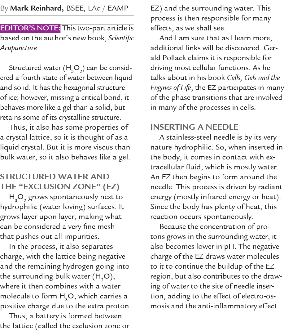 By Mark Reinhard, BSEE, LAc / EAMP Editor’s Note: This two part article is based on the author’s new book, Scientific...