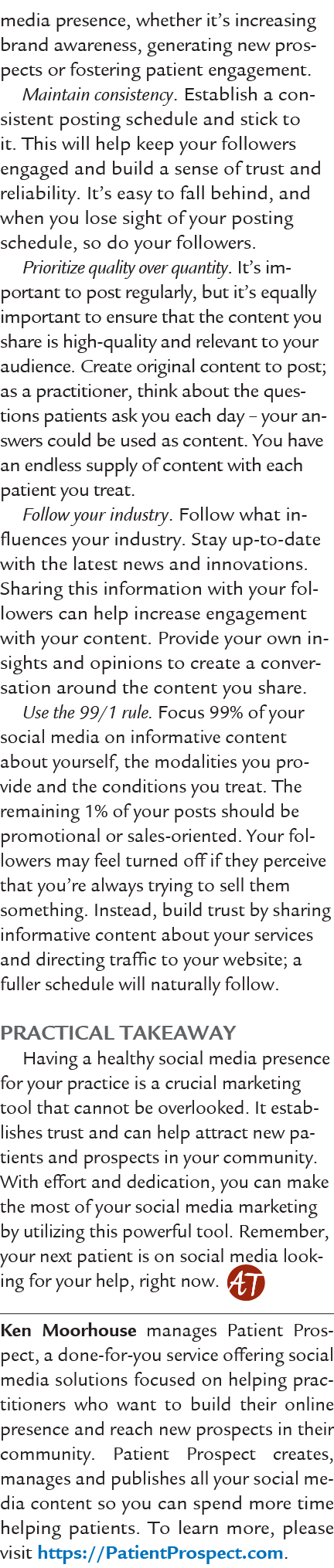 media presence, whether it’s increasing brand awareness, generating new prospects or fostering patient engagement. Ma...