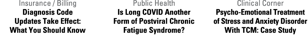 Insurance / Billing Diagnosis Code Updates Take Effect: What You Should Know Public Health Is Long COVID Another Form...