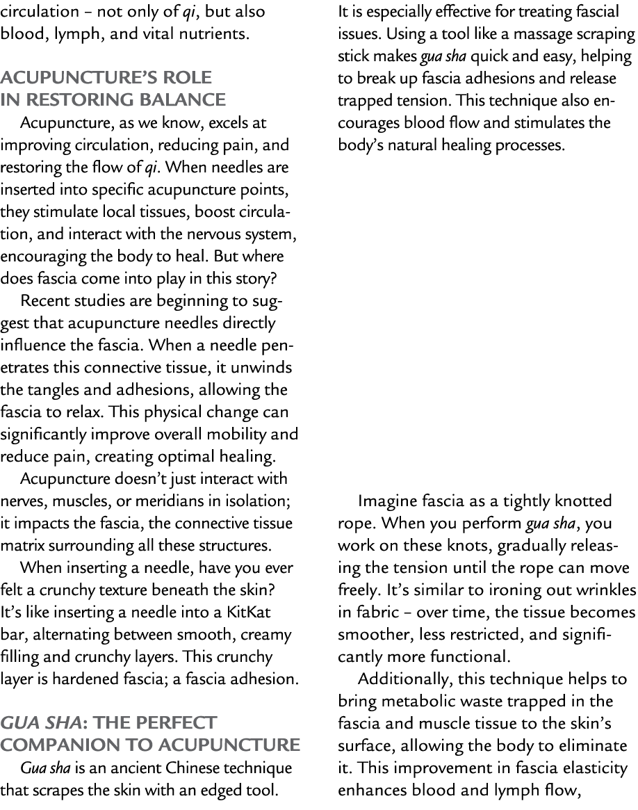 circulation – not only of qi, but also blood, lymph, and vital nutrients. Acupuncture’s Role in Restoring Balance Acu...