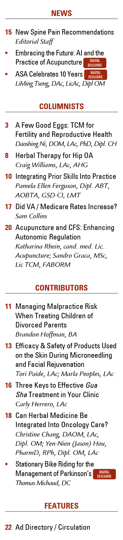 TOC - List
