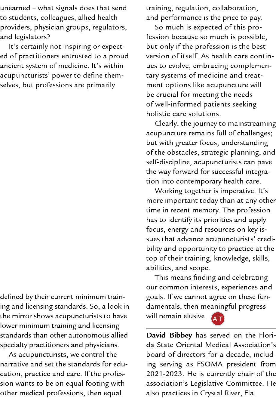 unearned – what signals does that send to students, colleagues, allied health providers, physician groups, regulators...