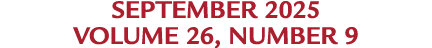 september 2025 Volume 26, Number 9