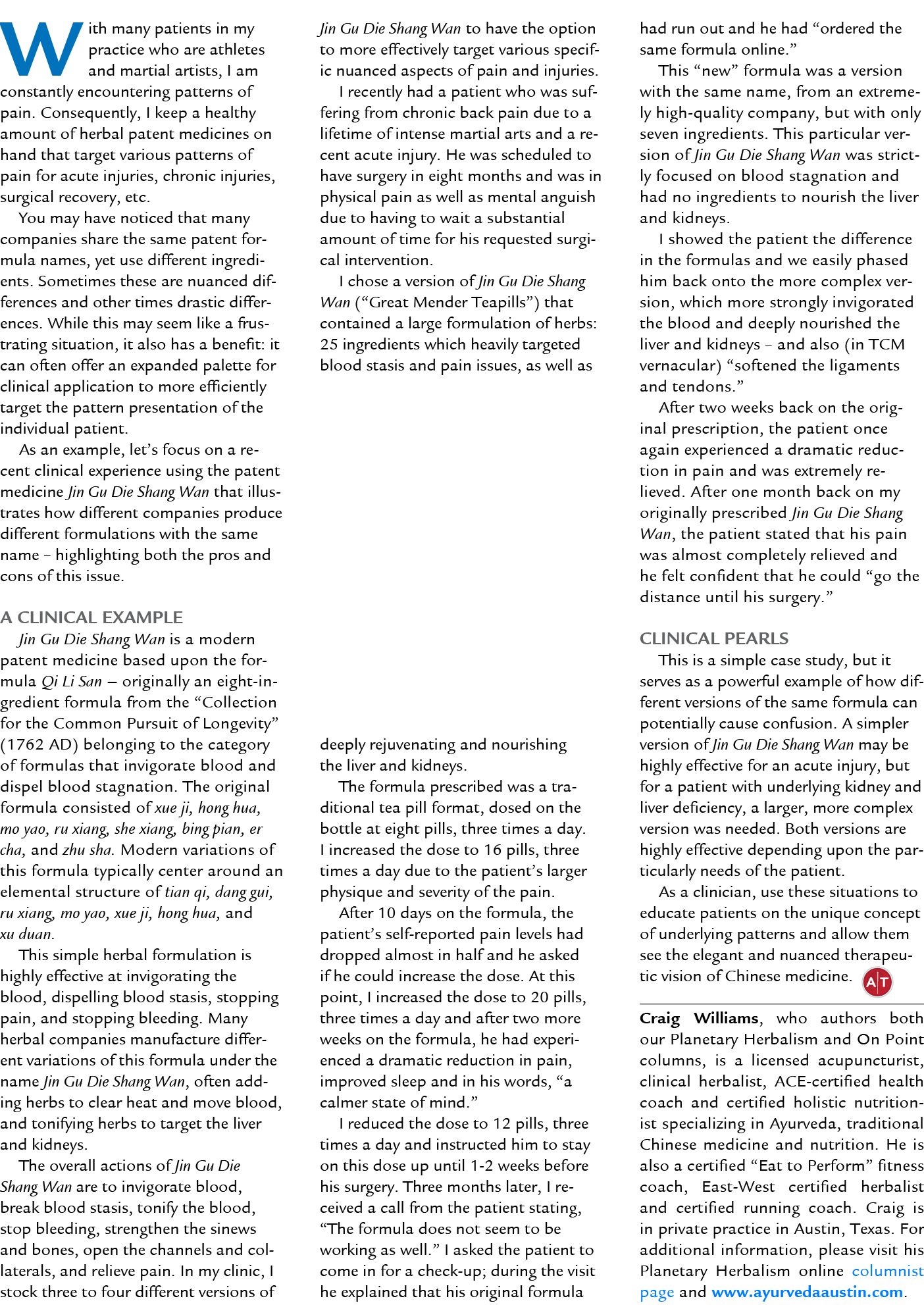 With many patients in my practice who are athletes and martial artists, I am constantly encountering patterns of pain...