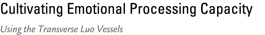 Cultivating Emotional Processing Capacity Using the Transverse Luo Vessels 