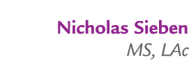 Nicholas Sieben MS, LAc