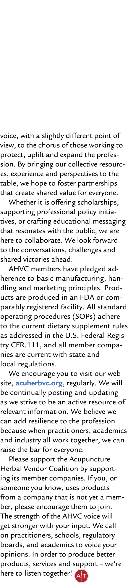 voice, with a slightly different point of view, to the chorus of those working to protect, uplift and expand the prof...