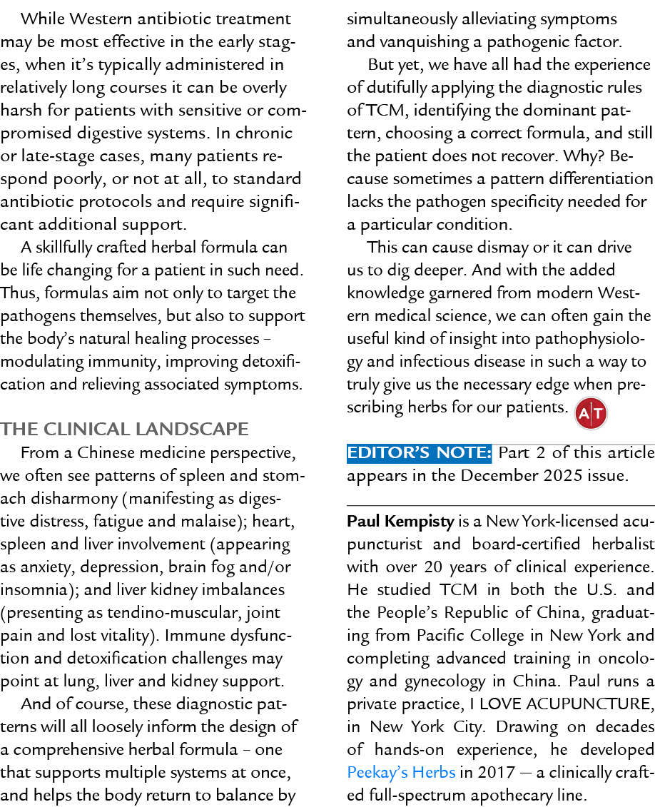 While Western antibiotic treatment may be most effective in the early stages, when it’s typically administered in rel...