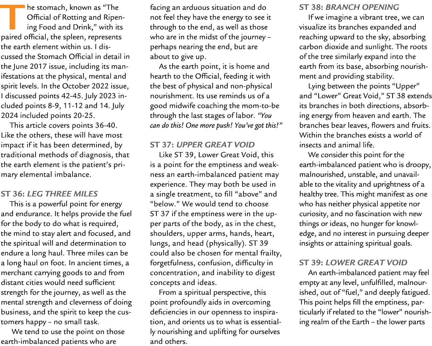 The stomach, known as “The Official of Rotting and Ripening Food and Drink,” with its paired official, the spleen, re...