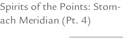 Spirits of the Points: Stomach Meridian (Pt. 4) 