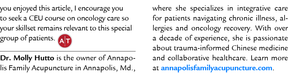 you enjoyed this article, I encourage you to seek a CEU course on oncology care so your skillset remains relevant to ...