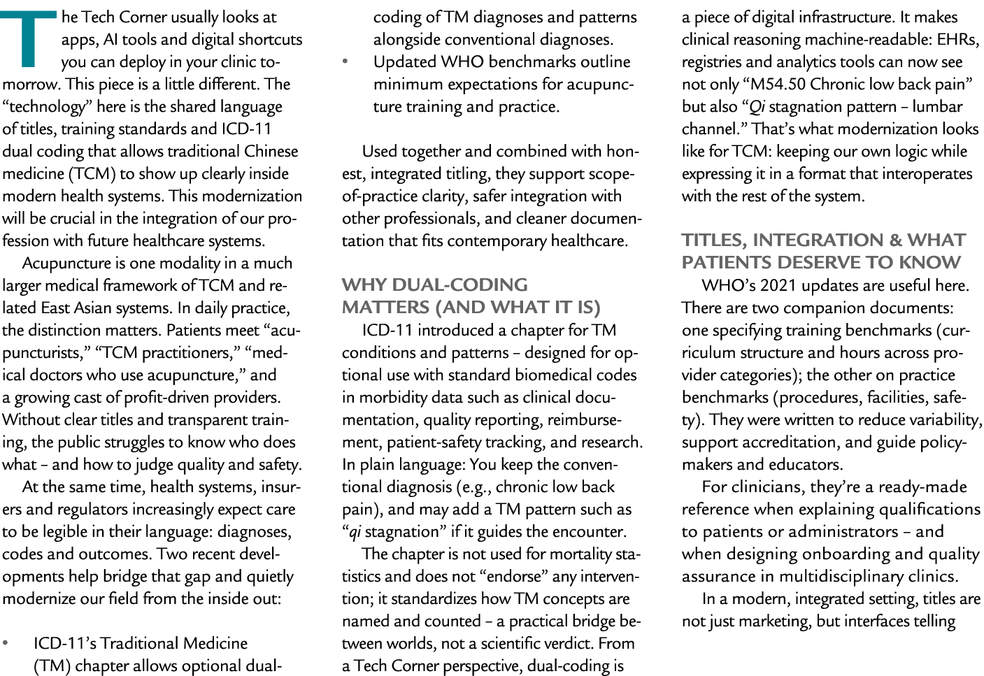 The Tech Corner usually looks at apps, AI tools and digital shortcuts you can deploy in your clinic tomorrow. This pi...