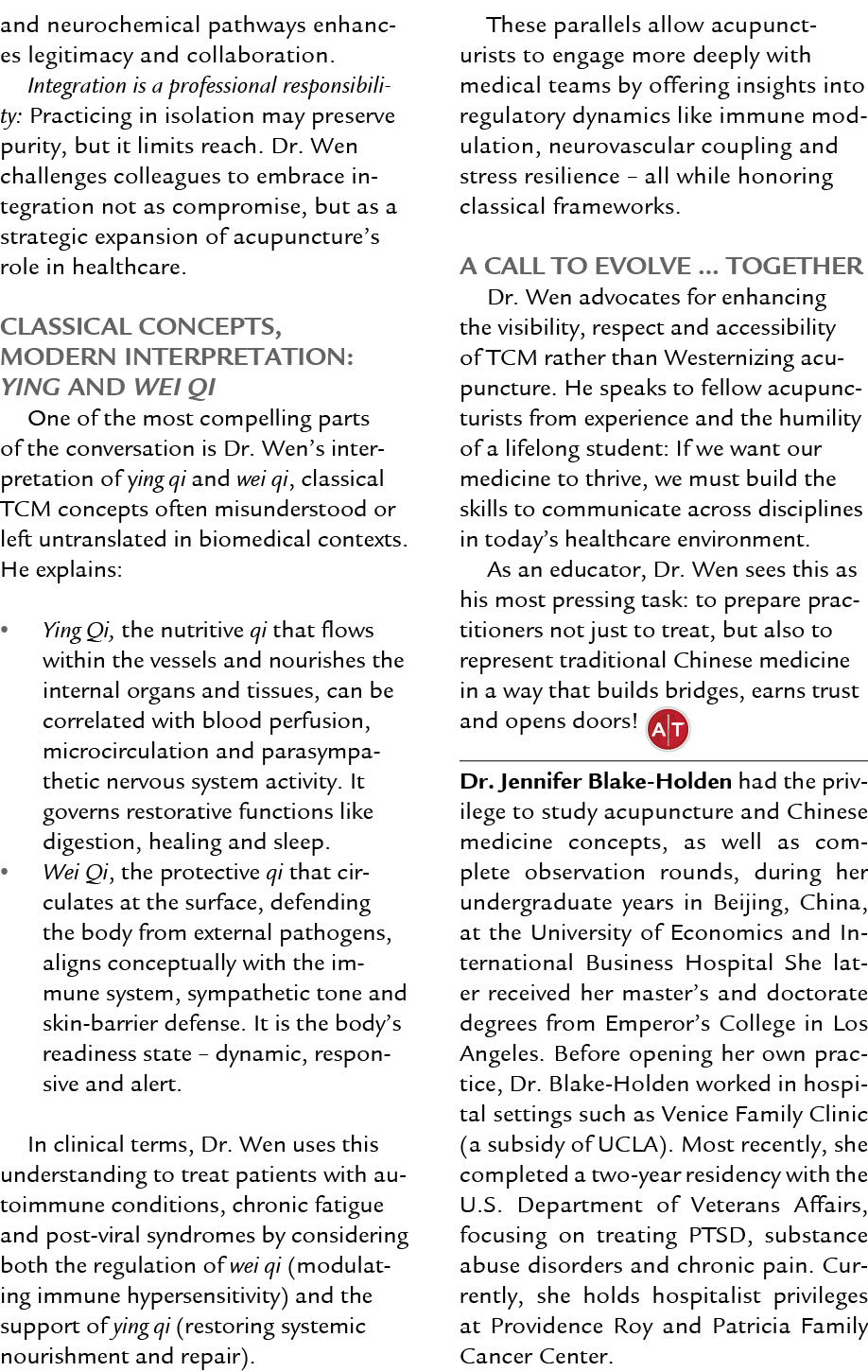 and neurochemical pathways enhances legitimacy and collaboration. Integration is a professional responsibility: Pract...