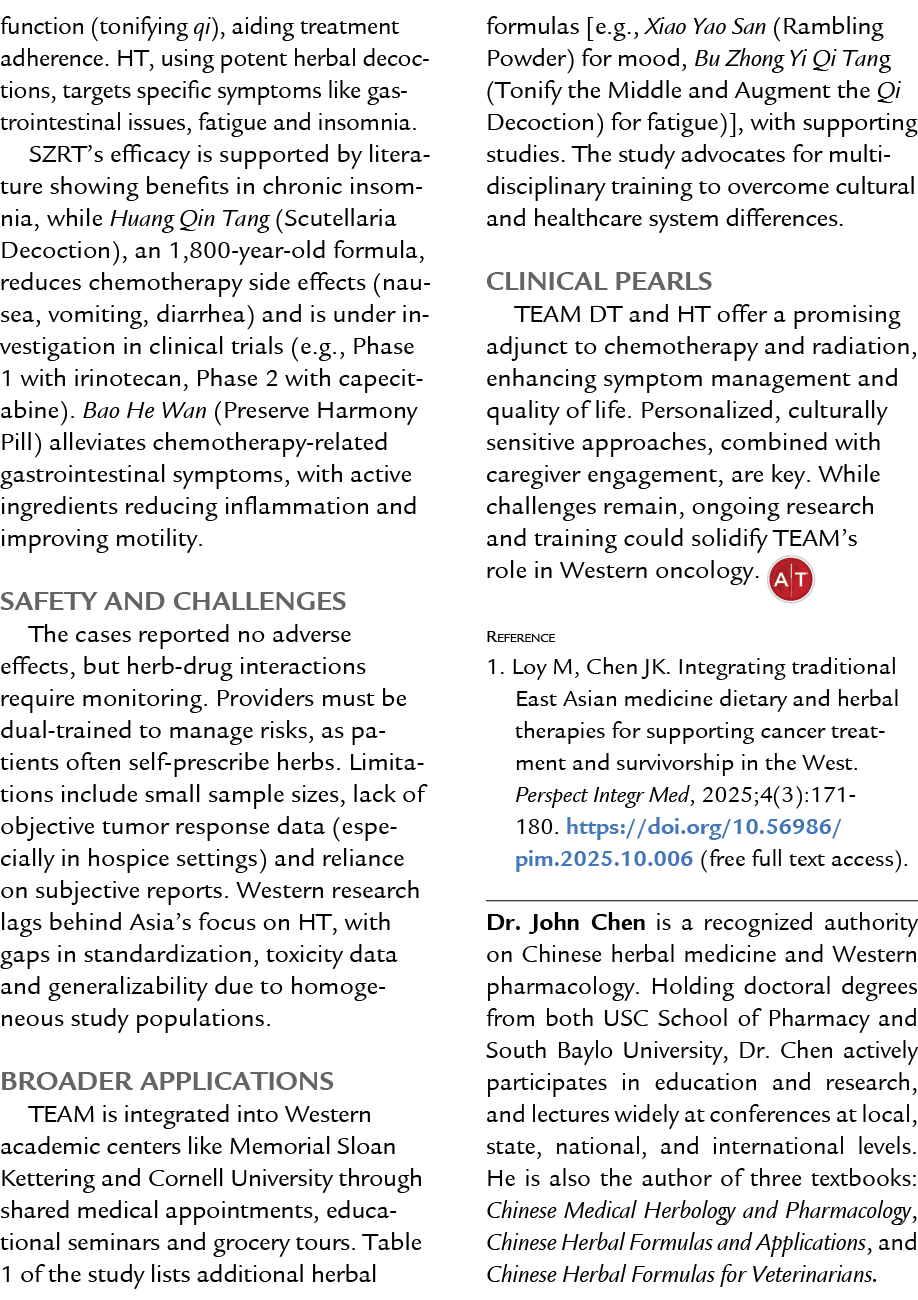function (tonifying qi), aiding treatment adherence. HT, using potent herbal decoctions, targets specific symptoms li...