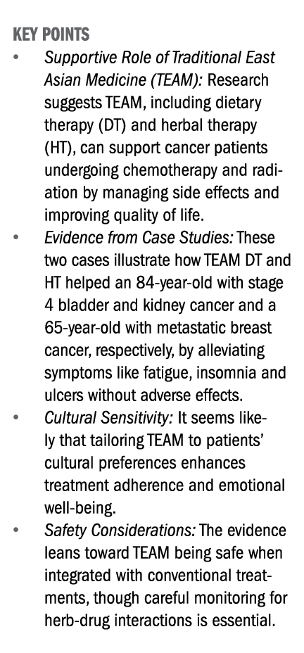 Key Points • Supportive Role of Traditional East Asian Medicine (TEAM): Research suggests TEAM, including dietary the...
