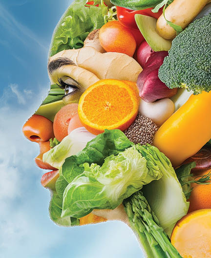 28021724 03 A photograph of an idea-driven composition featuring a human silhouette filled with colorful nutritious food items emphasizing the importance of a balanced diet for overall well-being, stock photo style, high resolution, sharp focus, clear detail, realistic lighting --ar 4:3 --style raw --profile s8uxq9b --stylize 250 --v 6.1 Job ID: 399cab48-b758-4ba5-a382-88c3f6afed56