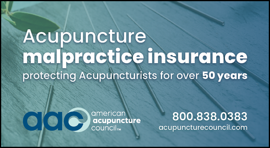 A poster advertising acupuncture malpractice insurance. AI generated content