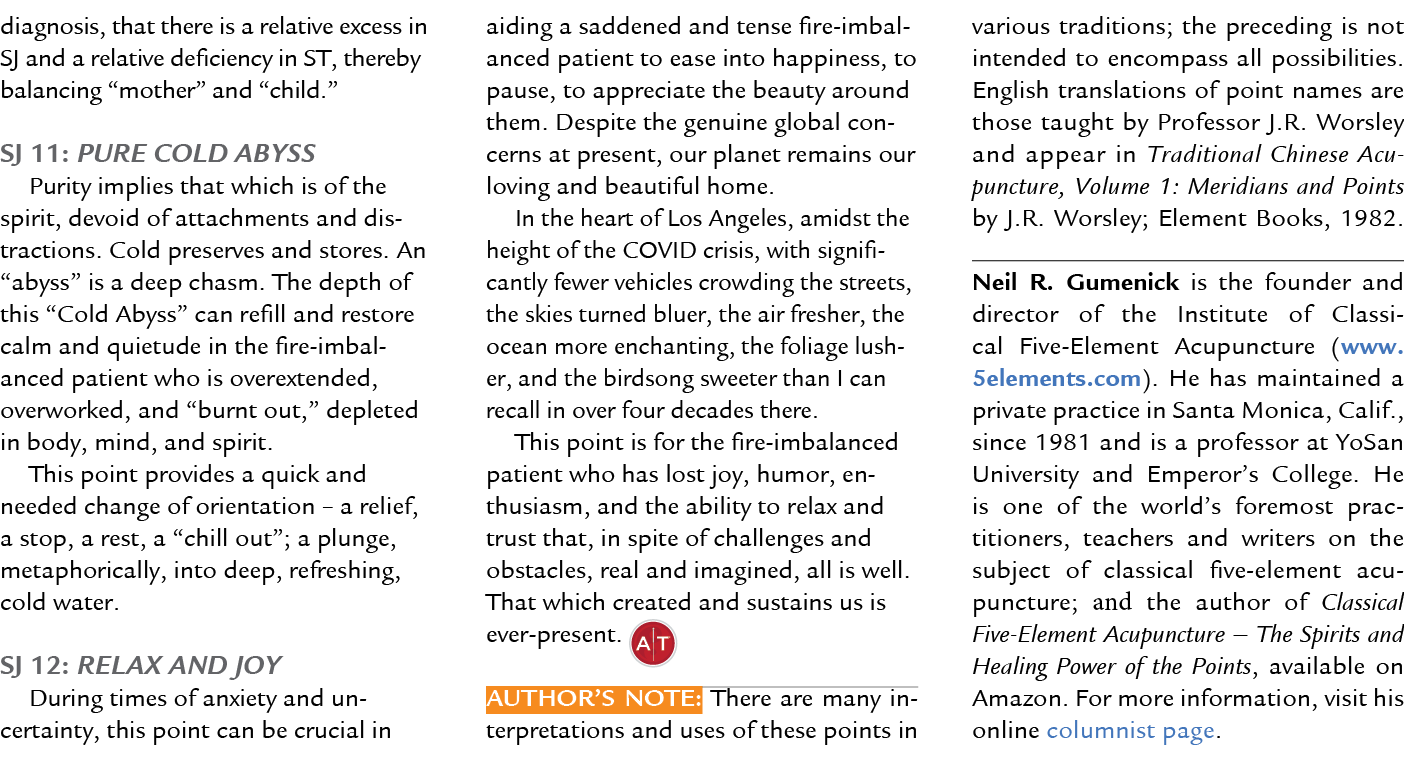 diagnosis, that there is a relative excess in SJ and a relative deficiency in ST, thereby balancing “mother” and “chi...