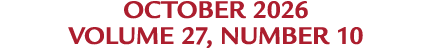 october 2026 Volume 27, Number 10